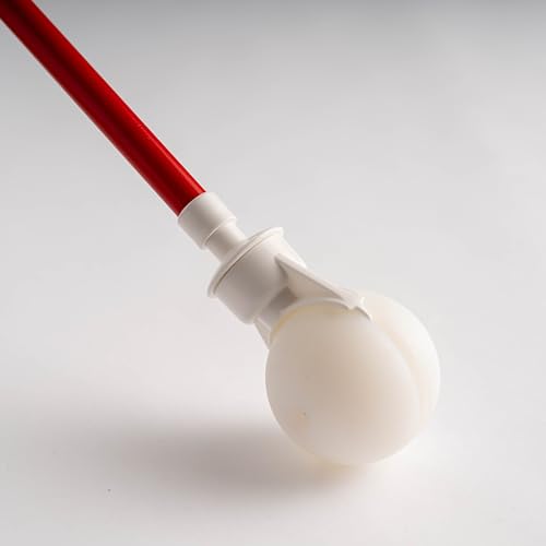 Pathfinder 360° 2-Inch Rolling Ball by Ambutech, Rolls in Any Direction, Hook Style White Cane Tip for The Blind and Visually Impaired (Patent AP-18/124,738)