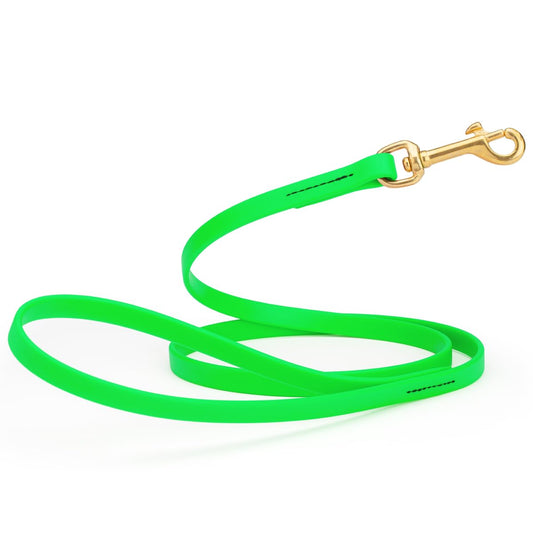 Viper Biothane K9 Working Dog Leash Waterproof Lead for Tracking Training Schutzhund Odor-Proof Long Line with Solid Brass Snap for Puppy Medium and Large Dogs 6ft, Tropical Green