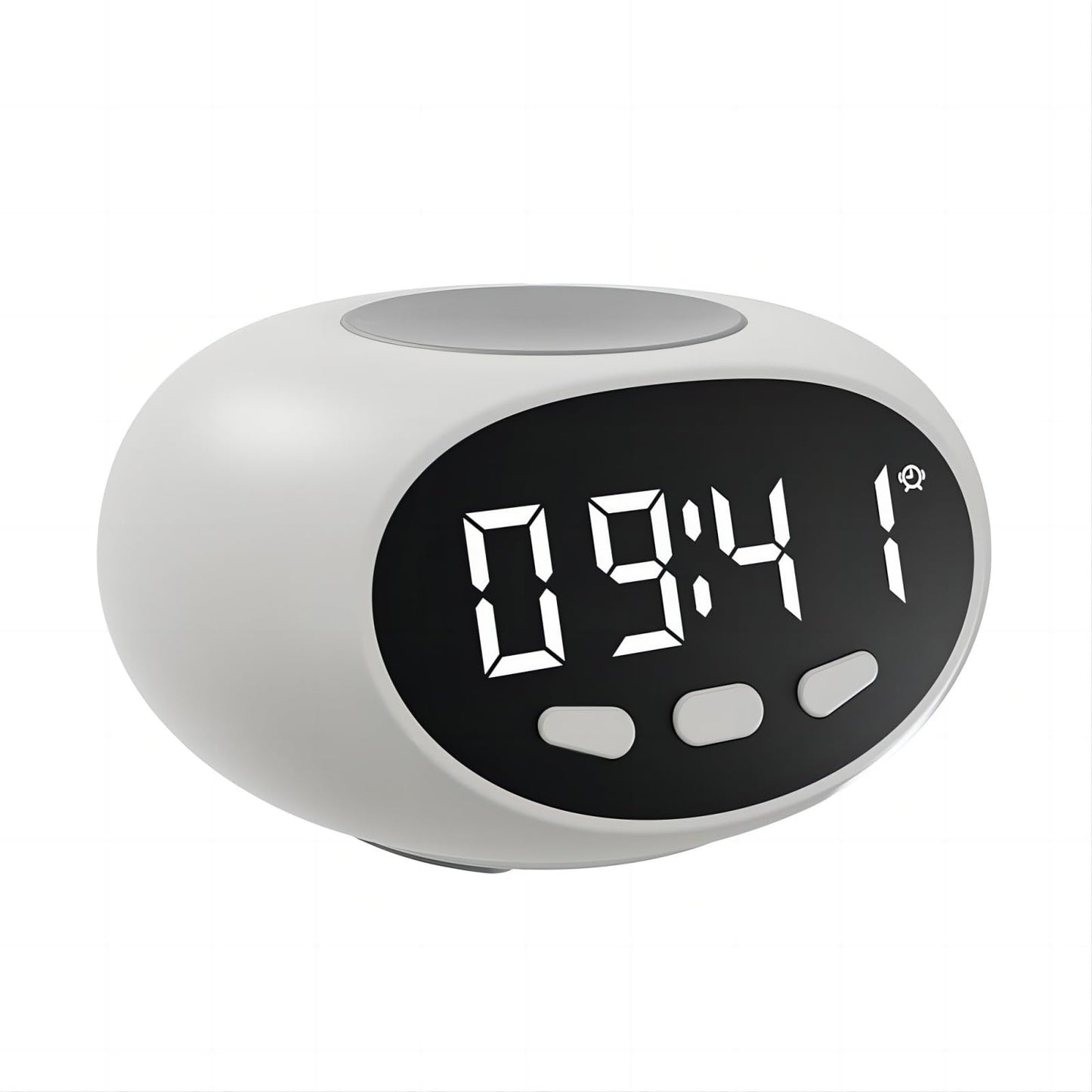 HEROSS Talking Alarm Clock - Extra Loud Time and Date - Talking Clock for Kids, Elderly, Dementia, Hearing or Visually Impaired Seniors - Easy to Use Speaking Clock（White）
