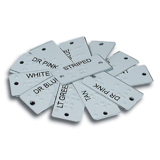 Aluminum Braille Clothing Identifiers Success
