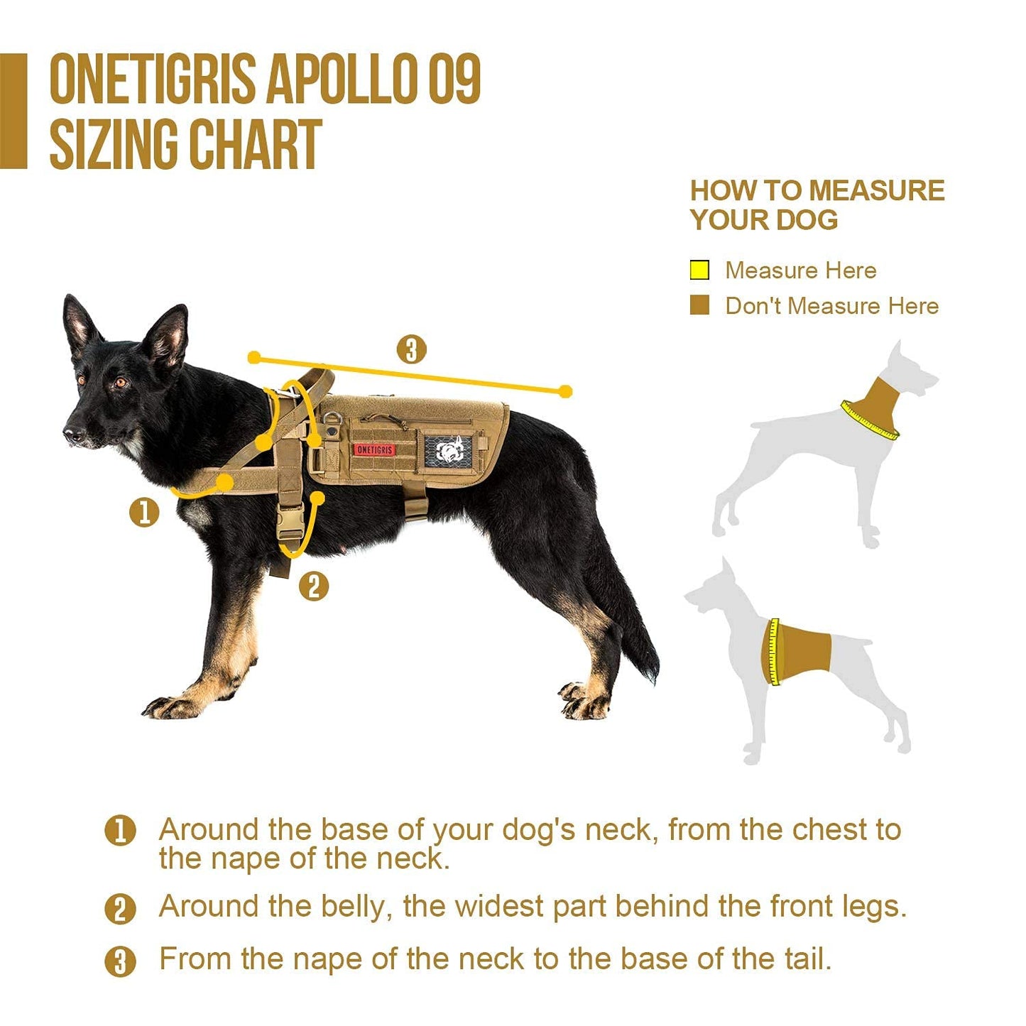 Service Dog Harness, Large Dog Harness Removable Neck Strap Compatible with Assistance Harness & Handle (Black, Short Version)