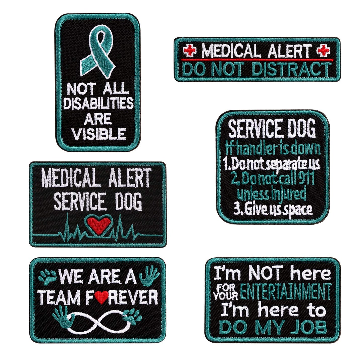 Vevins Service Dog Vest Patches - K9 in Training Hook and Loop Tag - Embroidered Morale Patches for Tactiacl Dog Harness Backpack